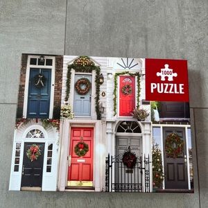 NWT - brand new & unopened! 1000 piece puzzle of fun Christmas Doors!